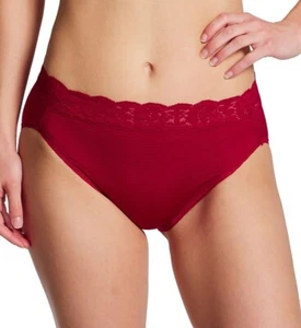 Vanity Fair schmeichelhaftes hochgeschnittenes Höschen mit Spitzenbesatz 13280 Stechpalme rot gestreift 9 2XL - Bild 1 von 10