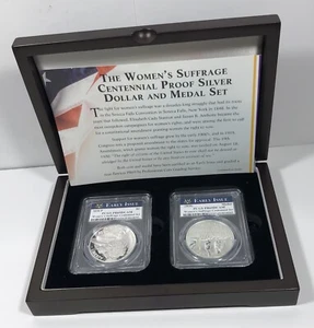 Juego de plata sufragio 2020 2 piezas para mujer. PCGS PR69 DCAM. Con pantalla. - Imagen 1 de 12