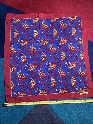 PAÑUELO DE SEDA CHRISTIAN DIOR VINTAGE Dobladillo Enrollado Foto 1 de 4
