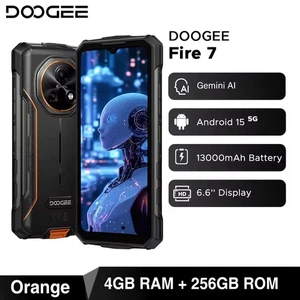 DOOGEE Fire 7 5G Rugged Phone 13000mAh Android 15 6.6'' 64MP Dimensity 6300 NFC - Picture 1 of 44