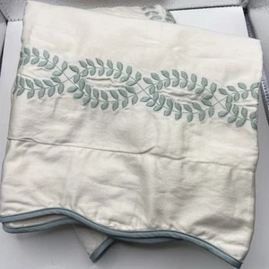 BAGNI VOLPI NEOMI INC NC SOUTHER Cream Mint Floral (2) Std Pillow SHAMS ITALY - Picture 1 of 16