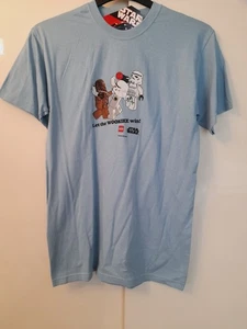 New Star Wars Lego Wookiee Light Blue T-Shirt Size Small - Picture 1 of 4