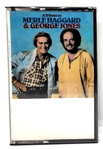 A TRIBUTE TO MERLE HAGGARD & GEORGE JONES CASSETTE MINT & RARE 1984 CBS RECORDS - Picture 1 of 4