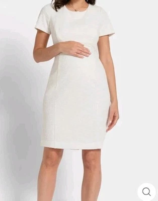 Seraphine Sienna Bouclé Maternity Dress Size 2 NEW Pearl - Image 1 of 4