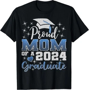Super Proud Mom of 2024 Graduate Awesome Family College T-Shirt Hoodie - Picture 1 of 17