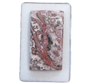 Leoparden Jaspis - Leopardskin Jasper Cabochon 40,5x22,5 mm 39 ct. Nr. U33957 - Bild 1 von 1