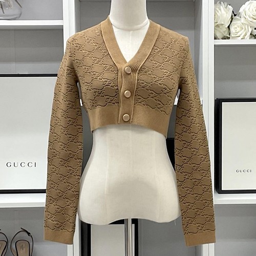 Cardigan corto Fendi in viscosa cropped marrone