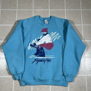 Vintage 90s Russell Super Weights Sugarloaf Ski Resort Sweatshirt Made In USA - Bild 1 von 8