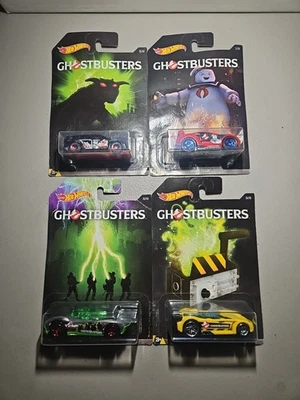  Hot Wheels Ghostbusters 4 Car Lot Audacious, Drift Tech, Battle Spec, Phastasm - Image 1 of 2
