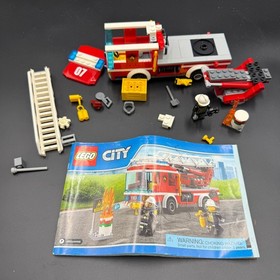 LEGO 60107 Fire Ladder Truck City Almost Complete Manual Firetruck Firefighter