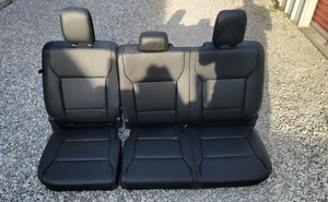2017-2022 FORD F150 F250 F350 Super Duty REAR 60/40 Seat BLACK Vinyl Seats - Picture 1 of 4