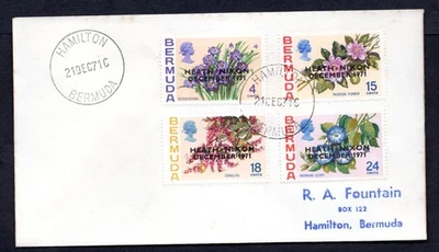 Bermuda - 1971 Heath-Nixon Overprints Set First Day Cover - Image 1 of 2