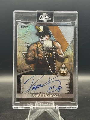 Papa Shango 2021 Topps Fully Loaded WWE Legends Autograph On Card Encased Auto - Image 1 of 2