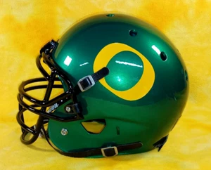 Throwback Oregon Ducks SUPER custom fullsize Schutt XP football helmet L green - Picture 1 of 7