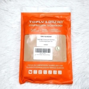 Medias de compresión Tofly & Amzam hasta el muslo punta abierta, unisex talla L - Imagen 1 de 3