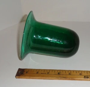 Grün Glockenform Mundgeblasen Glas DEKO Schale Kugel Gefäß Behälter 5x5,5 Zoll - Bild 1 von 5