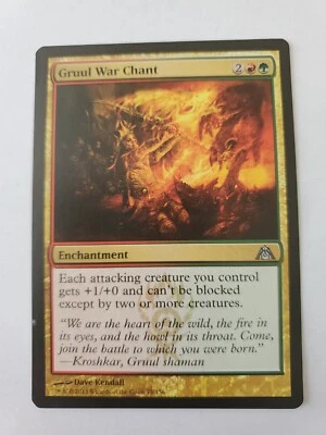 MTG Magic The Gathering Card Gruul War Chant Enchantment Dragon's Maze 2013 - Image 1 of 2