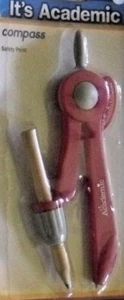 PENCIL COMPASS IT'S ACADEMIC SAFETY POINT FOR A PERFECT CIRCLE  C MY OTHER ITEMS - Picture 1 of 2