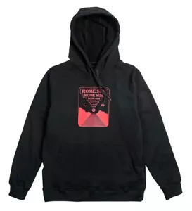 Rome Basic Hoodie, Pullover Hooded Sweatshirt, Men's Large, Black / Acid Red - Picture 1 of 1