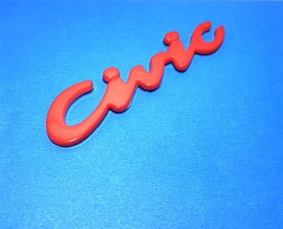 Calcomanía roja con logotipo de emblema trasero para Honda Civic EK EG longitud de auto 4,9 pulgadas 1992-95 Foto 1 de 2