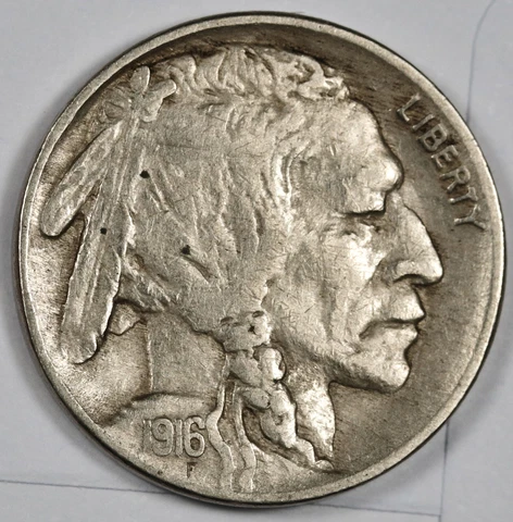 1916 Buffalo Nickel.  XF.   186679 Cover
