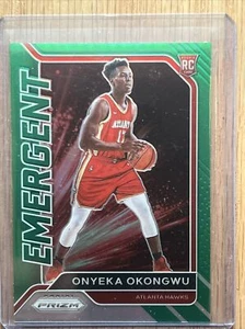 2020-21 Prizm Emergent Onyeka Okongwu #25 Green Rookie Card RC Atlanta Hawks SP - Picture 1 of 2