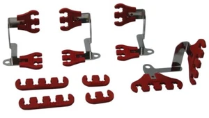 Moroso 72172 Ignition Wire Loom Separator Vertical 7-9mm Universal Red/Chrome - Picture 1 of 1