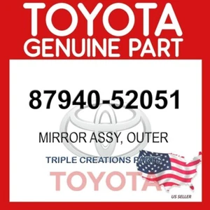 GENUINE Toyota 87940-52051 MIRROR ASSY, OUTER REAR VIEW, LH 8794052051 OEM - Picture 1 of 1