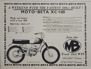 1968 MB Moto Beta XC 100 Scrambler Motorcycle Ad - Picture 1 of 1