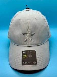 New Dallas Cowboys Cap Gray/Silver Nike LEGACY91 Dri-Fit Strapback - Picture 1 of 9