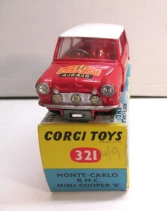 Corgi Toys 321, B.M.C. Montecarlo Mini Cooper 'S', rara, originale, - Foto 1 di 5