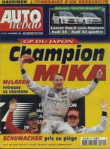 AUTO HEBDO n°1161 04/11/1998 GP JAPON LANCER evo5 IMPREZA AUDI S4 & A3 QUATTRO - Foto 1 di 1