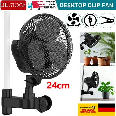 24cm Mini Grow Ventilator mit Clip Auto-Oscillating Premium für Grow Zelt Box - Bild 1 von 4