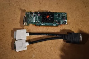 AMD Radeon HD 6350 512MB Low Profile DMS-59 Video Card w/Dual DVI Video Cable - Picture 1 of 11