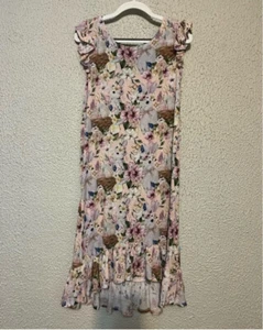 Posh Peanut Little Girl Easter Sunday Bunny Floral Duck Bamboo Dress Size 10 - Picture 1 of 4