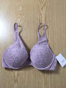 New Women’s Auden Lacey Padded Underwired Bra Beige Tan Khaki Size 34B - Picture 1 of 5