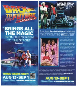 Back To The Future The Musical Broadway In Chicago 2024 Advertising Flyer - Picture 1 of 1