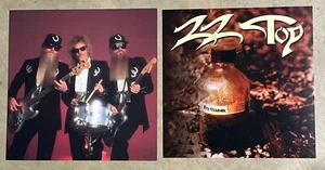 ZZ TOP Juego de 2) Grandes éxitos y ritmos promocionales póster plano 12”X12” ambos COMO NUEVOS - Imagen 1 de 8