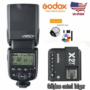 US Godox V850II 2.4G HSS Li-ion Battery Flash Speedlite+X2T-S Trigger For Sony - Picture 1 of 12