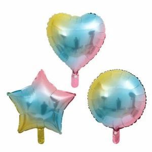 Rainbow Heart Star Round Foil Helium Balloon Party Celebrations Decoration - Picture 1 of 4