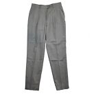 Escada Margaretha Ley Womens Pure New Wool Grey Pleated Pants Size 42 (32X31)