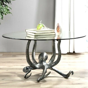 Octopus Coffee Table Metal Coastal Nautical Sea Life Sculpture ~ SPI Home 35019 - Picture 1 of 3