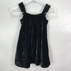 GAPKids Girls Velour Dress XS (4-5) Babydoll Empire Waist Teal Green Holiday EUC - Picture 1 of 8