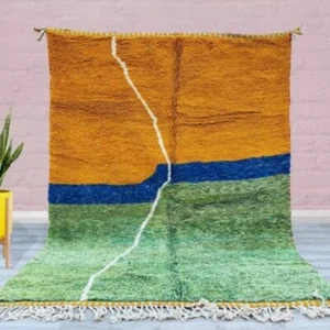Moroccan Rug Vintage, Wool Rug, Custom Rugs, Indian Handmade Berber Design Rug - Picture 1 of 10
