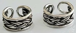 Ear Cuffs Braided Design 925 Sterling Silver You get 2 Pieces 1 Pair cuffs # 32 - Picture 1 of 3