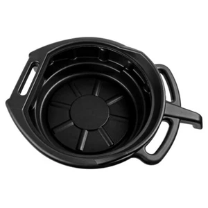 Oil Drain Pan Waste Engine Oil Collector Oil Drip Tray with 3 Handles 15L Black - Picture 1 of 9