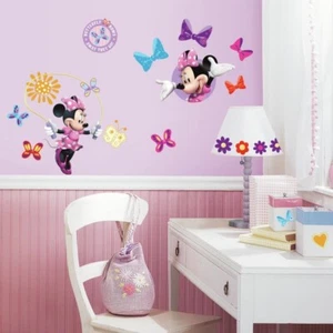 New Disney MINNIE MOUSE BOW-TIQUE 33 Wall Decals Girls BedRoom Decor Stickers - Picture 1 of 5