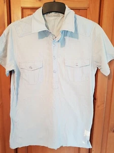 Full Circle blue short sleeved polo t-shirt, cotton. Size S - Picture 1 of 10