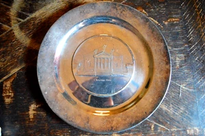 PIATTO DECORATIVO VINTAGE FRANCESE CHRISTIAN DIOR FIRMATO PLACCATO ARGENTO - Foto 1 di 9
