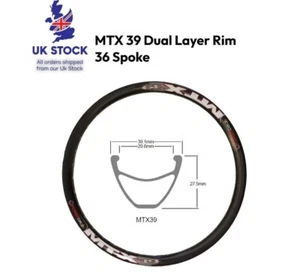 MTX39 Rim 36 holes 20" Heavy Duty Ebike, Cargo, Tandem, Delivery - Picture 1 of 7